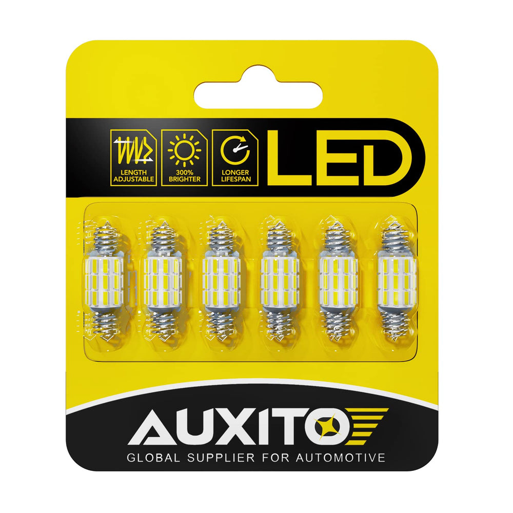 AUXITO DE3175 6418 LED bulbs six-pack ready for upgrade in your car interior