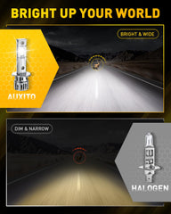 AUXITO H1 6000K white light enhances road recognition at night