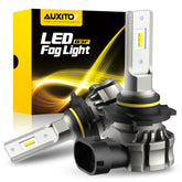 Auxito H10 LED fog light bulbs delivering 6000 lumens for clearer night visibility.