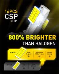 AUXITO 360-degree beam pattern reduces dark zones and glare.