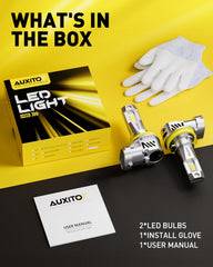 Auxito H11/H8/H9 LED bulbs modern headlight upgrade for safer night driving