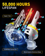 AUXITO H11 LED bulbs are CANBUS-ready and reduce common dashboard error codes.