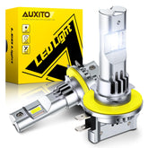 AUXITO H11B LED bulb delivers 1000% brightness for clear night driving