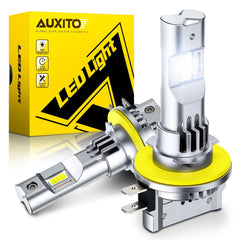 AUXITO H11B LED bulb delivers 1000% brightness for clear night driving