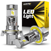 AUXITO H13 bulbs with 80k lumens for brighter nighttime visibility.