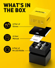 Auxito H4 HB2 LED bulbs fit many cars with universal base
