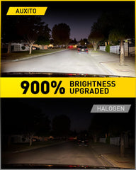Auxito H4 HB2 LED bulbs provide daylight-like illumination for safer night driving