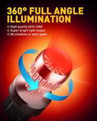 AUXITO red LED bulb with halogen-like shape design