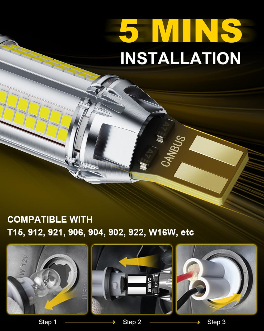 AUXITO LED bulb uses efficient heat diffusion for long life.