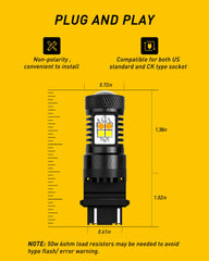AUXITO aluminum heat-dissipation board improves reliability and longevity of the bulbs.