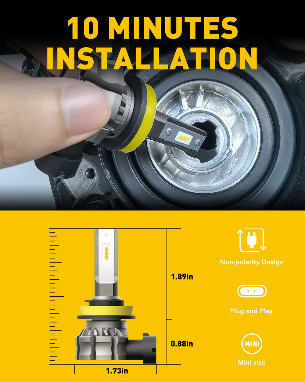 AUXITO IP65 waterproof and dustproof design resists rain and snow