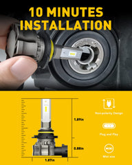 Auxito IP65 waterproof fog light with rubber seal for adverse weather.