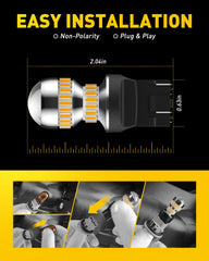 AUXITO amber DRL 3157 offers full 360° illumination.