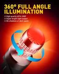Auxito 3156 red LED tail light bulb providing bright 360-degree coverage