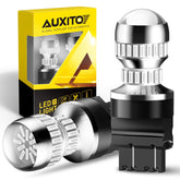 Auxito 3157 red LED brake light bulb with 360-degree illumination for clear braking signals
