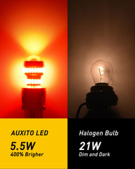 Auxito red LED bulb for side marker and parking lights with vibrant glow