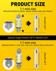 AUXITO close-up of 4014 SMD chipsets delivering strong brightness