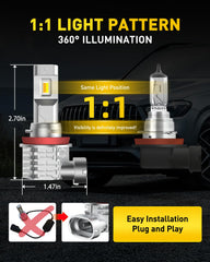 AUXITO long-life fog bulbs rated up to 30,000 hours