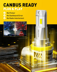 Bright night illumination with AUXITO fog lights improving road contrast.