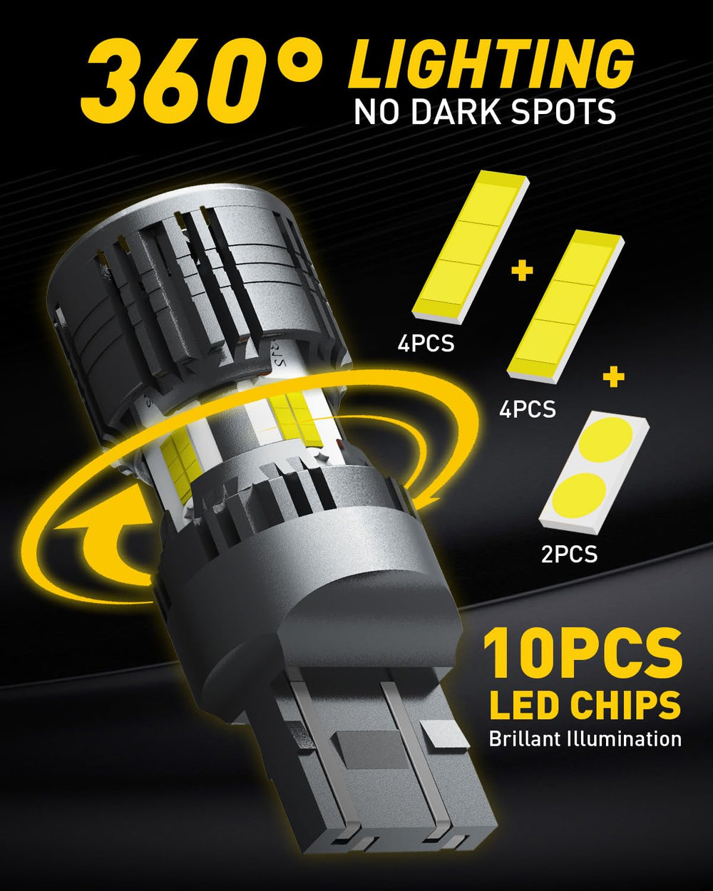 AUXITO 2-pack LED bulbs for a cost-effective upgrade