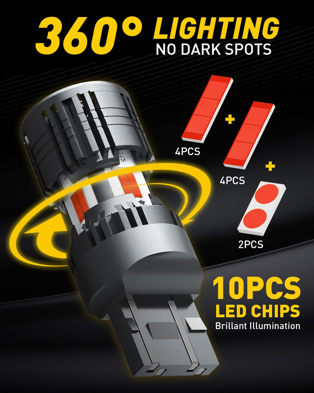 AUXITO pack of 2 bulbs for easy plug-and-play replacement