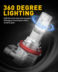 Auxito plug-and-play fog light installation on a vehicle, no polarity issues.