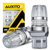 AUXITO red 7440/7443 LED brake light with projector lens for even glow