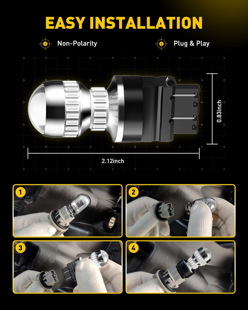 AUXITO T25 compact-fitment size fits multiple sockets easily