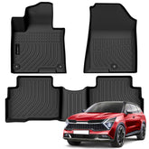 Auxko all-weather floor mat front-left view with secure fit for Kia Sportage Hybrid