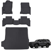 Auxko all-weather floor mats for 4Runner front driver area with precise fit for clean carpeting.
