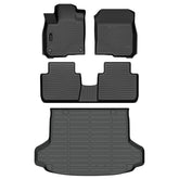 Auxko all-weather floor mats front view showing precise fit and anti-slip design.