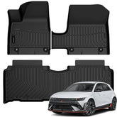Auxko all-weather floor mats for IONIQ 5 front left coverage protect carpet and collect dirt
