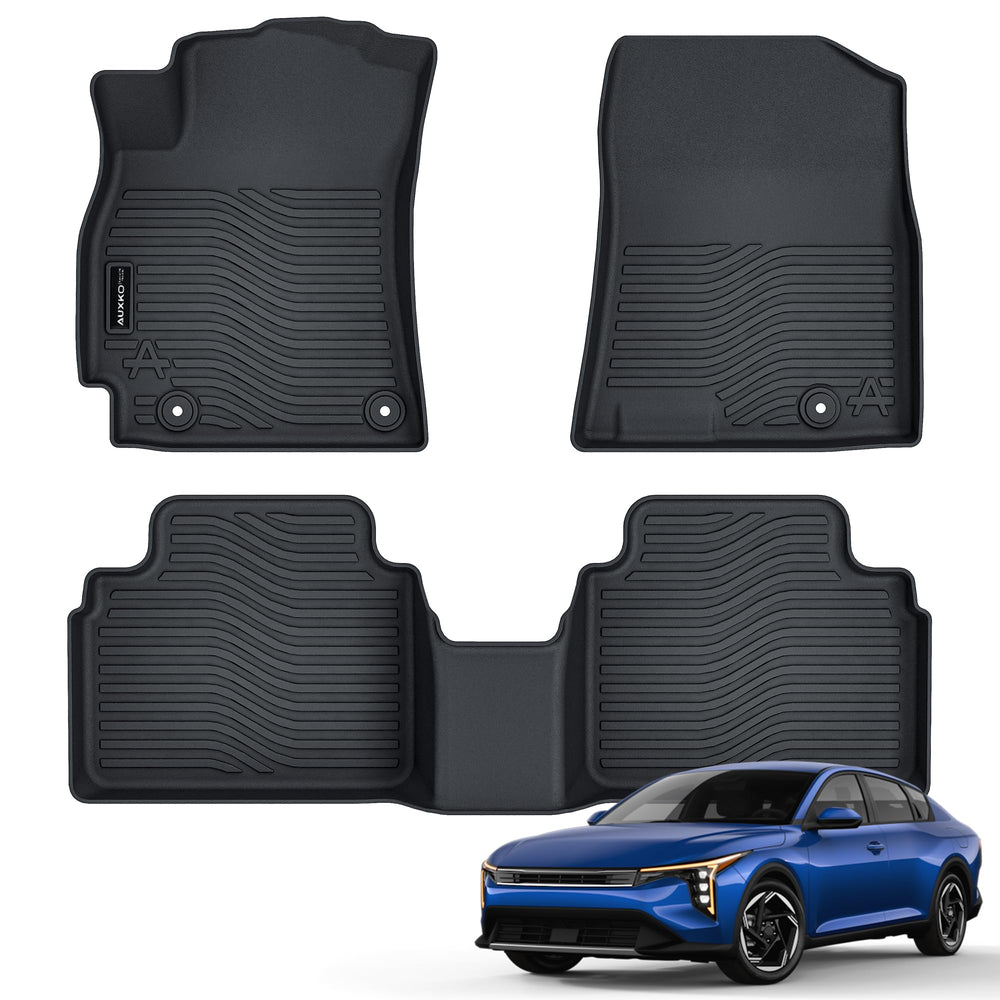 Auxko all-weather floor mats installed in Kia K4 sedan for a precise fit and protection
