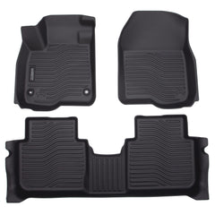 Auxko all-weather mats rear view demonstrates full CR-V coverage for 2023–2026.