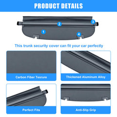AUXKO retractable cargo cover for Mazda CX-5 keeps trunk layout tidy
