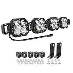 AUXTINGS 27-inch LED light bar front view boosts forward visibility for off-road driving