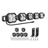 AUXTINGS 33-inch LED light bar front view for enhanced forward visibility on rugged roads