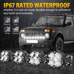 AUXTINGS 52 inch LED work light bar with sturdy mounting bracket for installation.