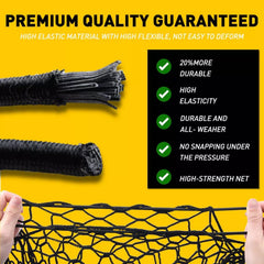 AuyNeas cargo net uses durable material for long life and easy washing.