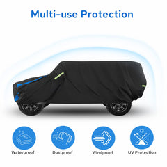 Avecrew UV-resistant Wrangler cover helps maintain exterior color and finish.