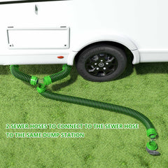 AVERONR compact RV sewer hose assembly for easy storage on the road
