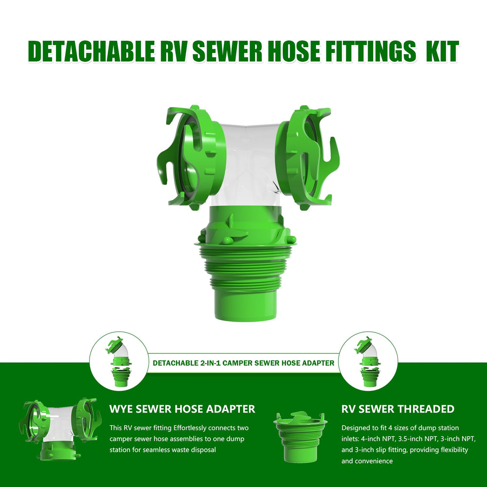 AVERONR wye elbow with 360 degree rotation enables effortless hose alignment