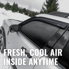 AVS curved-design rain guards hug contours for a seamless appearance.