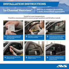 Scratch-resistant acrylic finish on AVS rain guards resists sun fade.