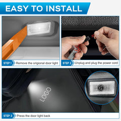 Avsty Tesla puddle light no-fade upgrade preserves sharp logo projection