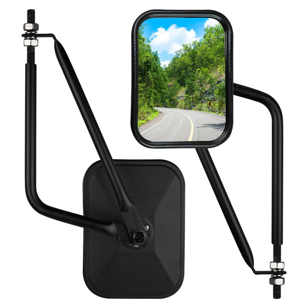AWELCRAFT doors-off mirrors for Jeep Wrangler pair providing enhanced off-road visibility.