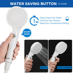 Removable flow restrictor balances power with water savings.