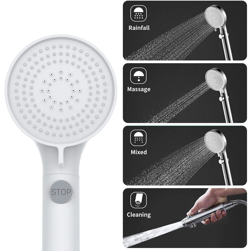 Awelife shower head holder enables easy aim in tight RV bathrooms.