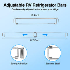 Awelov adjustable bar length from 12.4 to 22.5 inches for flexible RV storage