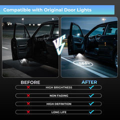 Awizpa car door light projection shows a clear, full-color logo when the door opens.